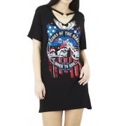 Wholesale Rock N Roll Ring Detail T-shirt Dress