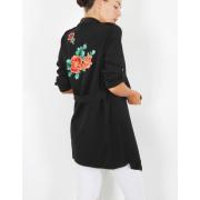 Wholesale Duster Rose Embroidered Waterfall Coat 