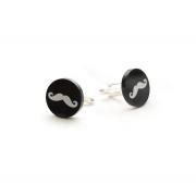 Wholesale Black Acrylic Moustache Pattern Cufflinks