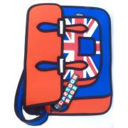 Wholesale Union Jack Messenger Bag 2D Cartoon Style Fashion Satchel