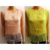 Joblot Of 5 Vanessa Knox Ladies Sleeveless 'Zofia' Tops Yellow/Pink
