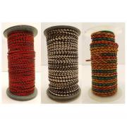 Wholesale Mixed Colour Braided Real Leather 3mm Wide