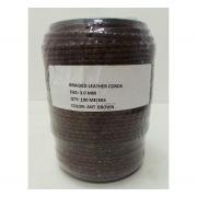 Wholesale Antique Brown Braided Real Leather Cords 3mm Wide