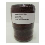 Wholesale Antique Cherry Brown Braided Real Leather Cords 3mm Wide