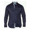 D555 Mens Navy Long Shirt TOBY