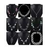 Fashion Multi Chain Necklace With Large Chunkey Pendent pendants wholesale