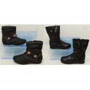Wholesale Princess Stardust Girls Black Boots 2 Styles Sizes 4-10