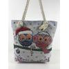 Cat Fabric Canvas Shopper Tote With Cotton Rope Handle