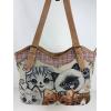 ADJUSTABLE PU STRAP SATCHES CAT fabric handbags wholesale