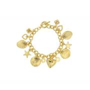 Wholesale 24CT GOLD PLATED BRASS FANCY LOCKET CHARM BRACELET