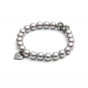 Wholesale Lovett & Co Pearl And Crystal Detail Stretch Bracelet In Gre