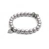 Lovett & Co Pearl And Crystal Detail Stretch Bracelet In Gre wholesale