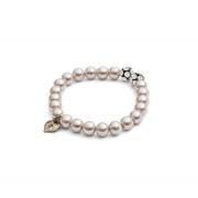 Wholesale Lovett & Co Pearl And Crystal Detail Stretch Bracelet In Pin