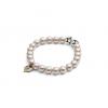 Lovett & Co Pearl And Crystal Detail Stretch Bracelet In Pin