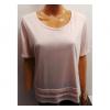 One Off Joblot Of 15 Ladies Blush Round Neck Pleated T-Shirt