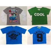 Wholesale One Off Joblot Of 13 Boys Print T-Shirts 4 Styles Available 