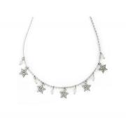 Wholesale Lovett & Co Diamante Star Necklace (Rhodium)
