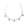 Lovett & Co Diamante Star Necklace (Rhodium) necklaces wholesale