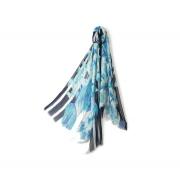 Wholesale Wholesale Job Lot Clearance Blue Floral Print Viscose Scarf
