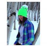Wholesale One Off Joblot Of 13 Toots Fluorescent Green Sheep Beanie