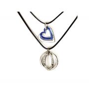 Wholesale Joblot Of 9 Lines Assorted Metal Double Pendant Set Necklace