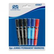 Wholesale Pack Of 6 Jumbo Permanent Marker Pens