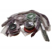 Wholesale Joblot Of 222m Of Oval Braided Real Leather Cords - Mixed 