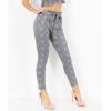 Checked Paperbag Skinny Trousers wholesale