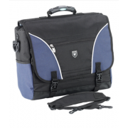 Wholesale Falcon 17 Inch Laptop Briefcase In Black & Navy