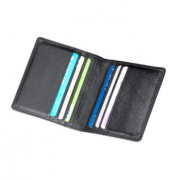 Wholesale Falcon Leather Credit Card Holder - Black