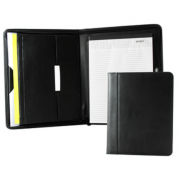 Wholesale Falcon A4 Leather Conference Folder - Black