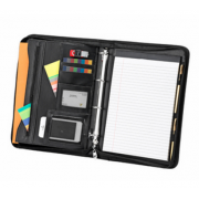 Wholesale Falcon A4 Zippered Ring Binder Conference Folder - Black