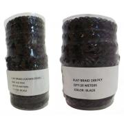 Wholesale 195m Of Black Flat Braided Real Leather Cords 6mm 8mm 9mm 