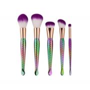 Wholesale 21 Sets X Mermaid Makeup Brushes Mixed Colours
