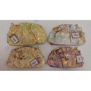 Wholesale 20 Madame Posh Ladies Metallic Ruched Hibiscus Cosmetic Bags
