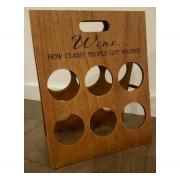 Wholesale Wooden Wine Rack Solid Wood Funny Quote