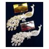 78 Peacock Christmas Tree Decorations Gold & Silver 41236