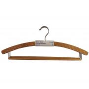 Wholesale Beech Wood Crescent Hangers With Wooden Bar Sets Of 3