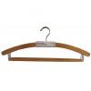 Beech Wood Crescent Hangers With Wooden Bar Sets Of 3 hangers wholesale
