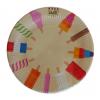 96 Table Fun Walls Ice Cream Paper Plates - Packs Of 8