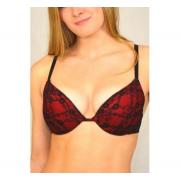 Wholesale Ladies Black Red Padded Push Up Bra
