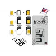Wholesale 100 X NOOSY 4 IN 1 Sim Card Adapter Black / White Mix