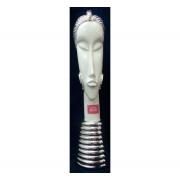 Wholesale One Off Joblot Of 6 Madame Posh African Tribal Statues White