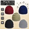 IMusic Hat Knitted (Unisex) - KHAKI