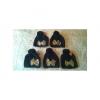 Joblot Of 5 Ladies Black Bobble Hats With Sequin Bow