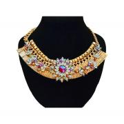 Wholesale Wholesale Egyptian Design Gold Rhinestone Statement Necklace