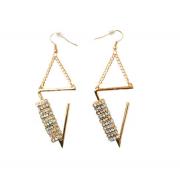 Wholesale Wholesale Gold Plated Dangly Square Beaded Earrings