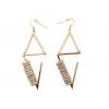 Wholesale Gold Plated Dangly Square Beaded Earrings