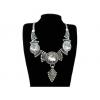 Wholesale Rhinestone Silver Plated Statement Necklace