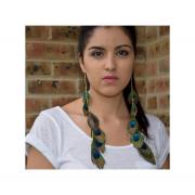 Wholesale Wholesale Extra Long Peacock Feather Earrings - Clearance